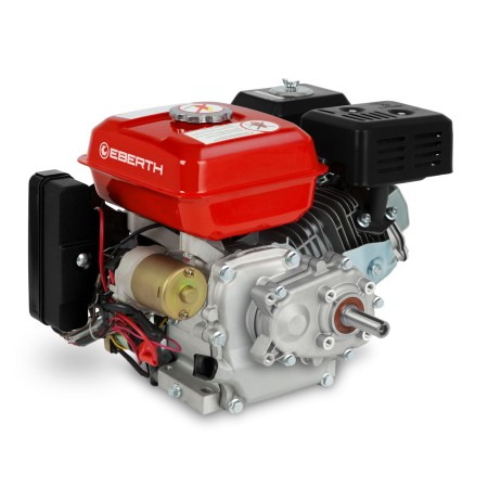 EBERTH 6,5 PS 4,8 kW Benzinmotor, 4-Takt, 1 Zylinder, 19,05 mm Ø Welle, Reduktion, E-Start 