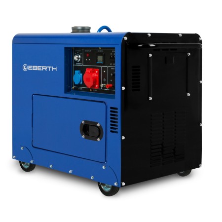 EBERTH 5000 Watt Notstromaggregat Diesel, Stromerzeuger Stromgenerator, 3 Phasen 