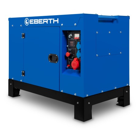 EBERTH 10 kW Diesel Stromerzeuger 3-Phasig, Notstromaggregat Leise 