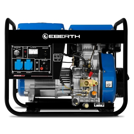 EBERTH 5000 Watt Diesel Stromerzeuger E-Start 1-Phase