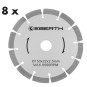 EBERTH 8x Diamant Trennscheiben für Mauernutfräse 150mm