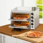 vertes doppel Pizzaofen 3000 Watt für den Einsatz in der Gastronomie