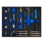 EBERTH Multitool Werkzeug Set KFZ für 4 Schubladen mit 134 Teilen in blau